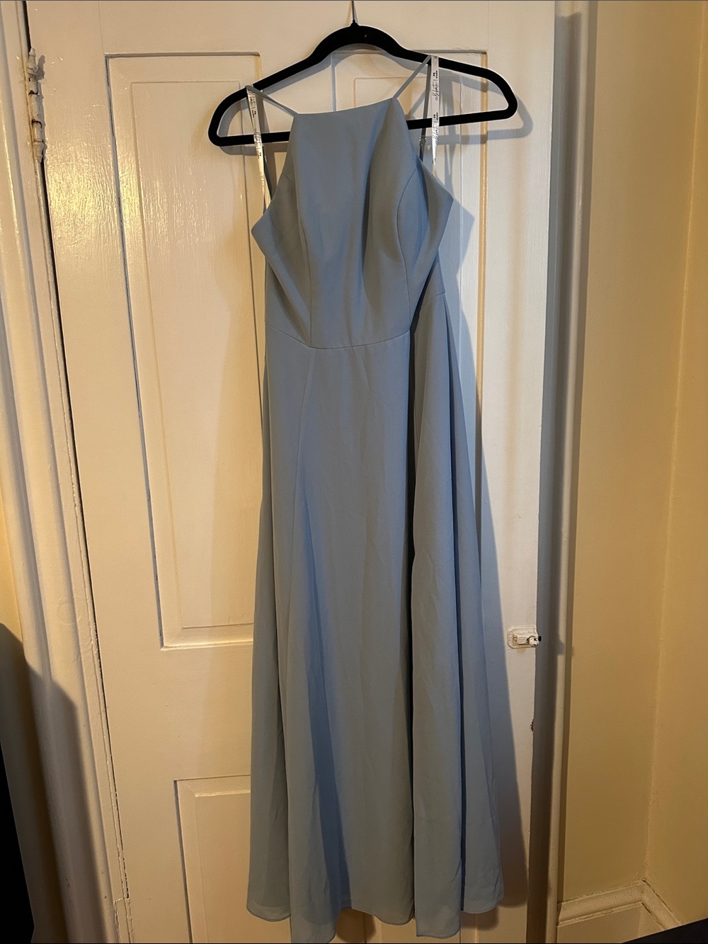 DB Studio dusty blue halter dress